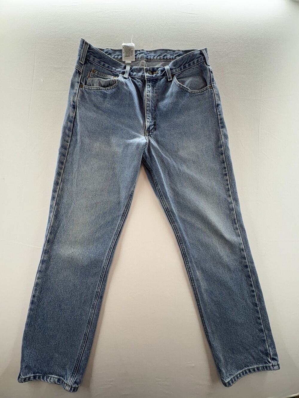 Carhartt Jeans Cotton Light Wash Blue Traditional Fit 34x30 Mens 34 x 30